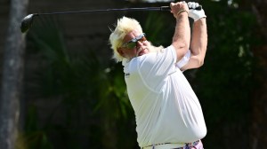 John Daly tees off at the Chubb Classic.