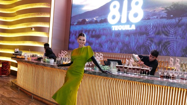 Kendall Jenner poses for a photo at the launch of her 818 Tequila.