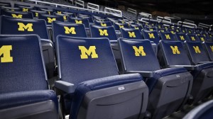 Empty seats before a Michigan basketball game.