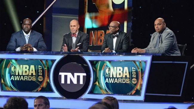 Shaq Ernie Johnson Kenny Smith Charles Barkley during NBA Awards on TNT