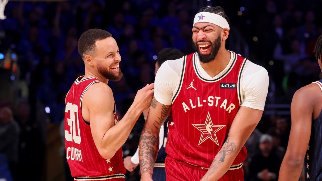 Steph Curry and Anthony Davis during NBA All-Star Game
