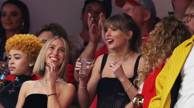 Taylor Swift watches Super Bowl LVIII from her suite.
