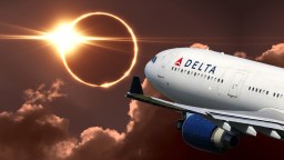 Delta’s Path-Of-Totality Flights For Viewing April’s Total Solar Eclipse Kind Of Rocks