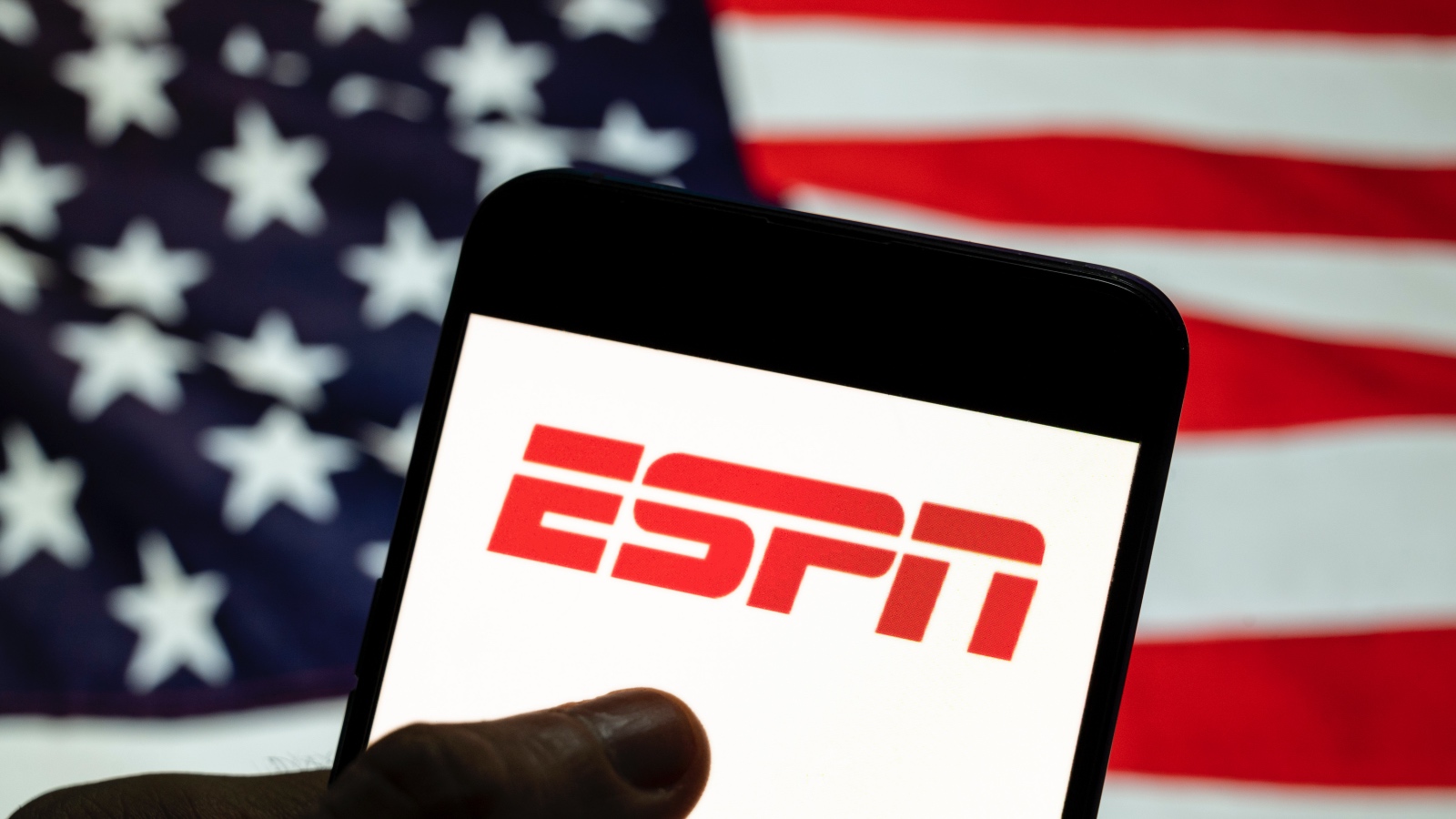 ESPN app on USA flag