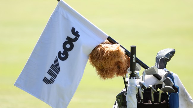 flag with LIV Golf logo