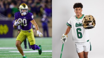 Notre Dame Football Phenom Continues Insane Rise With School Record In First Lacrosse Game