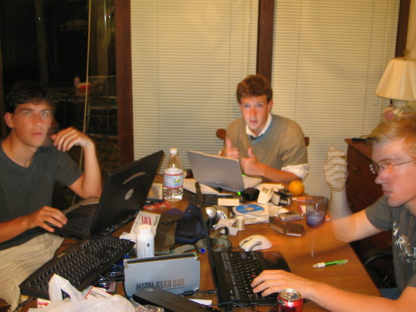 20-year-old Mark Zuckerkberg coding at a desk