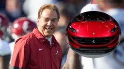 Nick Saban Breaks His Own OCD Rule To Flex On Everybody With Terrible Park Job For His Ferrari
