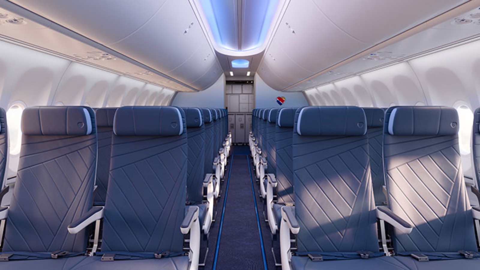 new Southwest Airlines seats and cabin layout