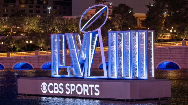Super Bowl LVIII and CBS logos