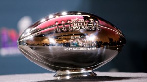Super Bowl LVIII MVP trophy for Patrick Mahones