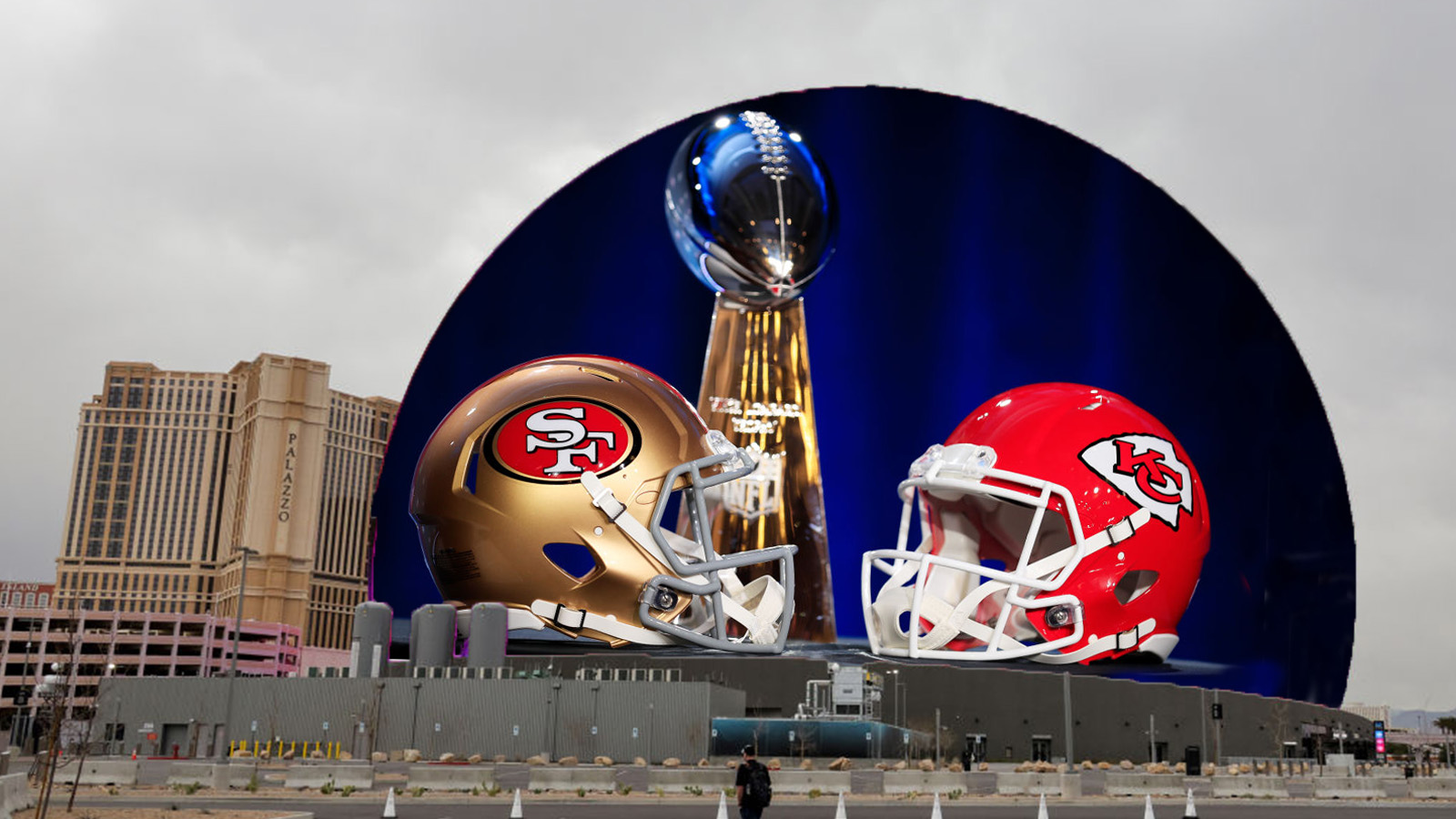 The Sphere Undergoes Elaborate Transformation For Super Bowl