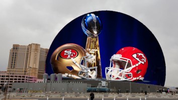 The Sphere Transforms Into Incredibly Detailed Helmets As Super Bowl LVIII Takes Over Las Vegas