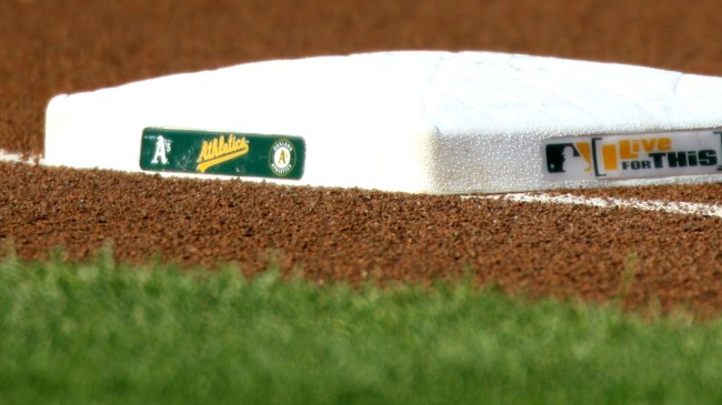 third base with face plate logo Oakland Athletics