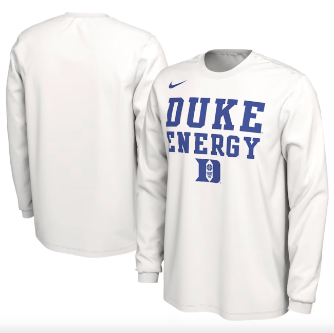 Duke Blue Devils Nike Unisex 2024 On-Court Bench Long Sleeve