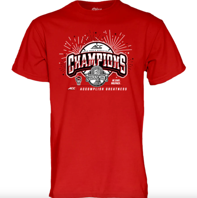 NC State Wolfpack 2024 ACC Men's Basketball Conference Tournament Champs T-Shirt