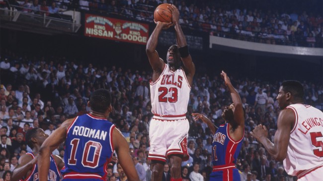 Michael Jordan against the Detroit Pistons and Isiah Thomas