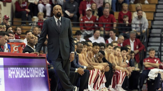 Head coach Mike Woodson on the Indiana sideline.