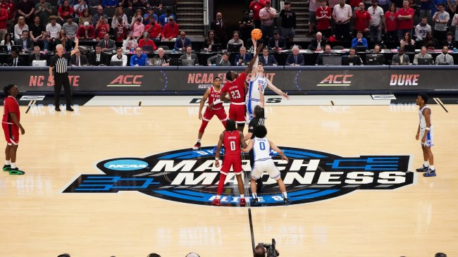 NC State and Duke tip off in an NCAA Tournament matchup.