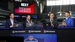 NFL Network crew on set at the Combine.