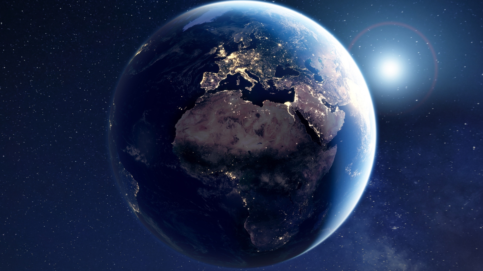 African continent from outer space