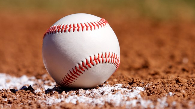 Baseball on dirt