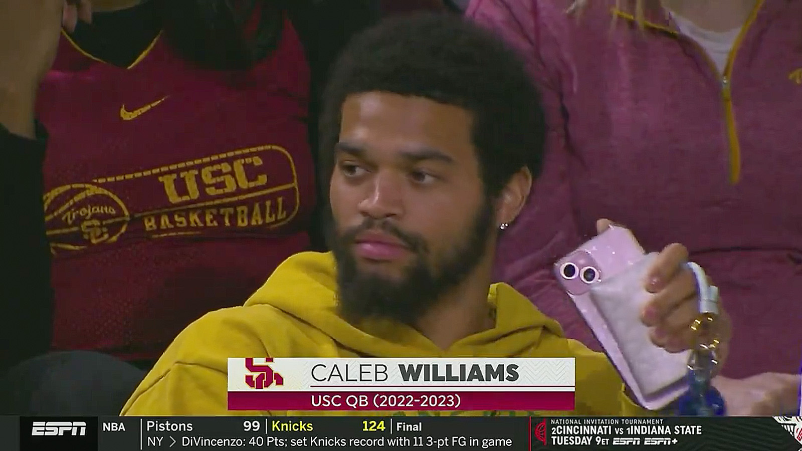 Caleb Williams Responds To Pink Phone Haters With Savage Quip