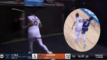 Auburn Hooper Ejected For Dirty Elbow Wasted ZERO Time Posting Online From Locker Room