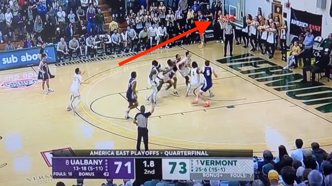 Albany Basketball Vermont Free Throw