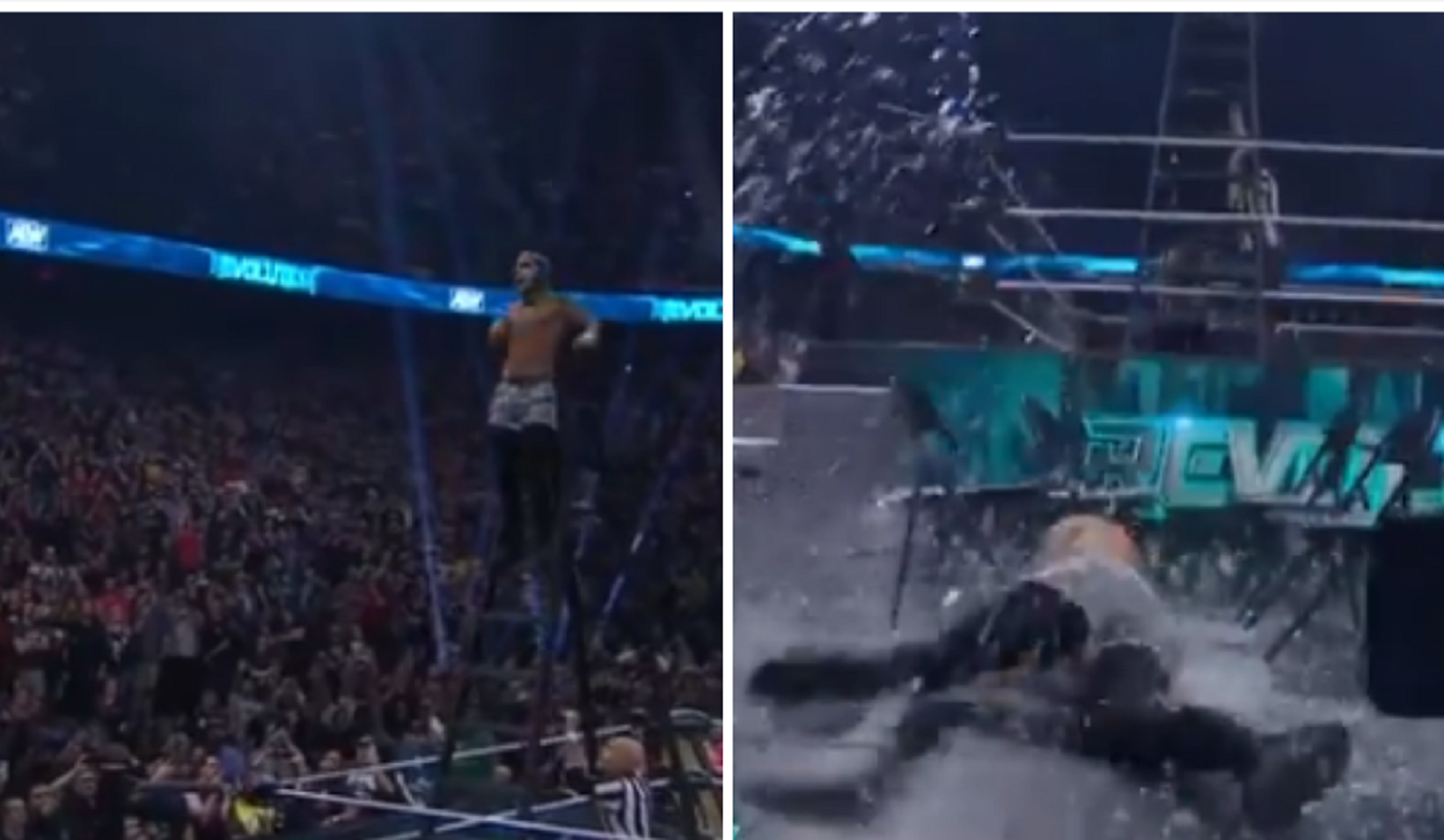 AEW's Darby Allin Jumping Off Ladder & Breaking Through Glass Was ...