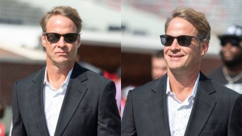 Lane Kiffin Is Covered In Stardust While Cutting Electric Promo For Local Health & Wellness Store
