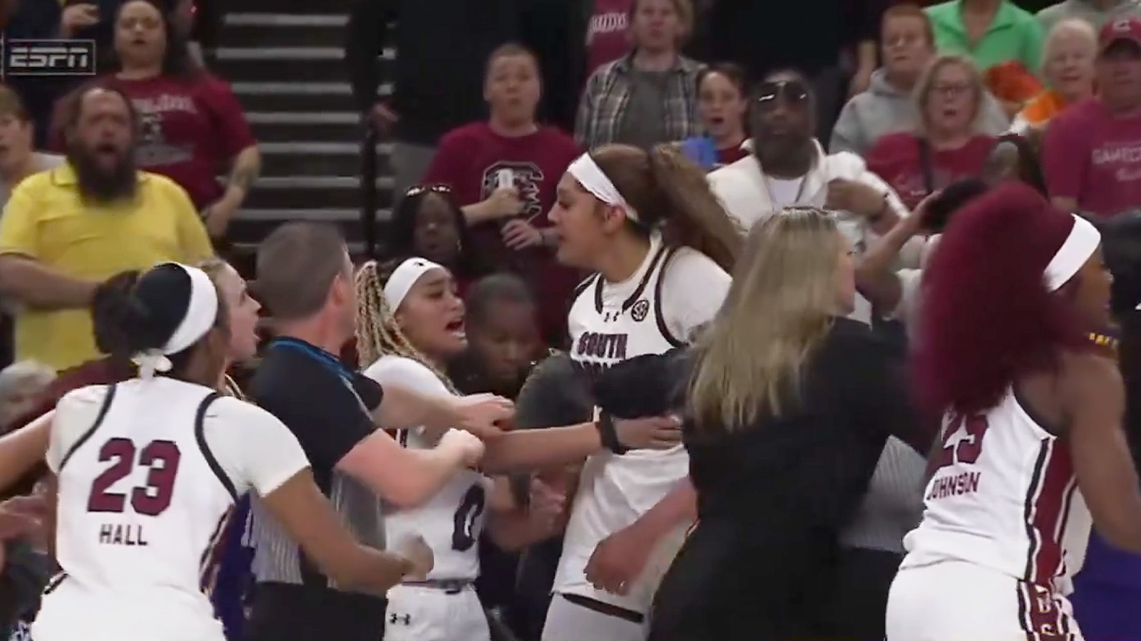 Benches Clear As LSU Hooper's Brother Runs On Court For Brawl