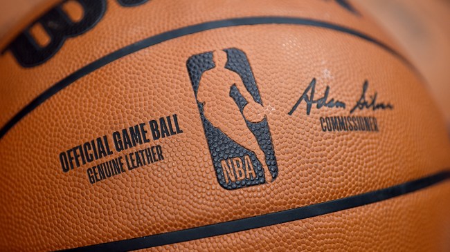 NBA logo on basketball