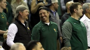 Chip Gaines attends a Baylor basketball game.