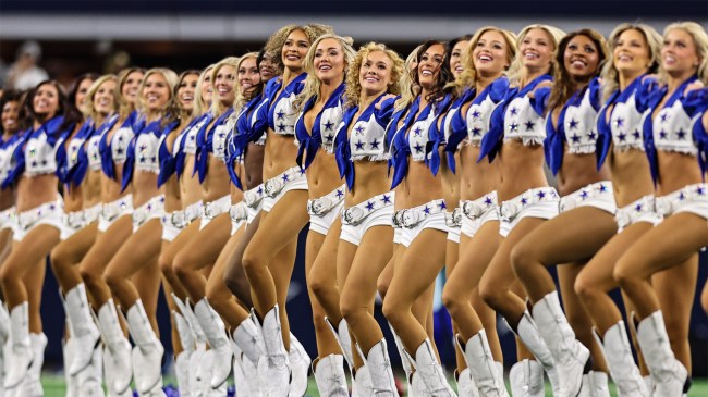 Dallas Cowboys Cheerleaders perform during the NFC Wild Card game