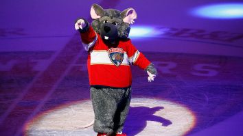 Florida Panthers’ Mascot Victor E. Rat Goes Viral For Grinding On Twerking Female Fan In The Stands (Videos)