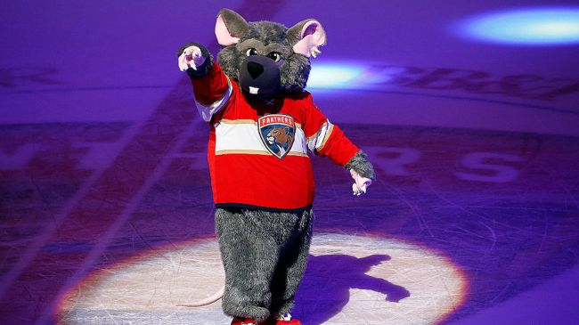 Florida Panthers mascot Viktor E. Rat
