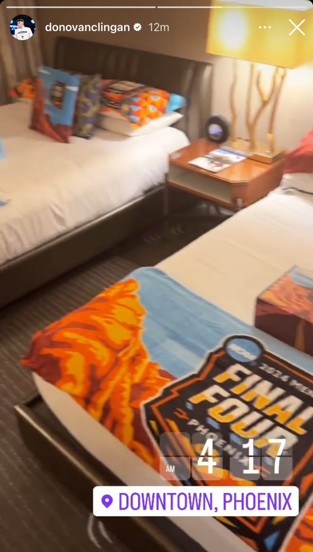 UConn Bed Size Final Four