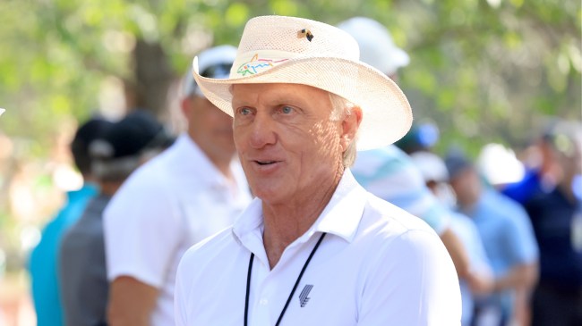 Greg Norman at The Masters.