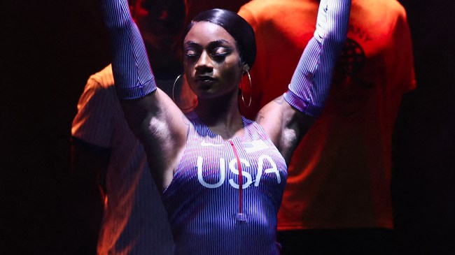 Sha'Carri Richardson models Olympic outfit at Nike event