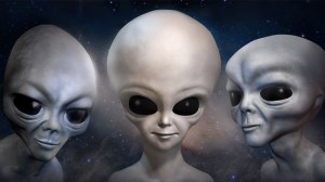 Three grey aliens