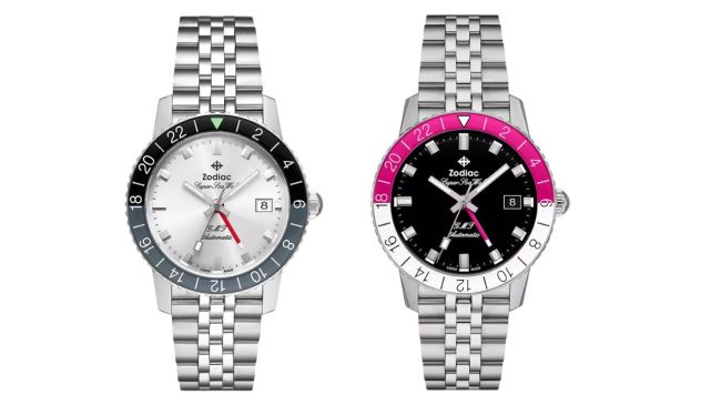 Zodiac Super Sea Wolf GMT Automatic Stainless Steel Watch