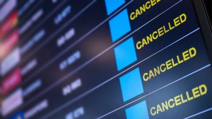 board listing canceled flights