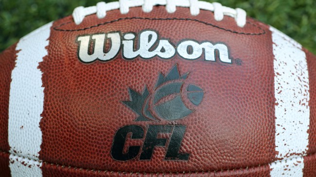 CFL logo on football