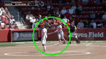 College Softball Player Roasted After Savage Bat Flip For Measly Fly Out While Down By Five Runs
