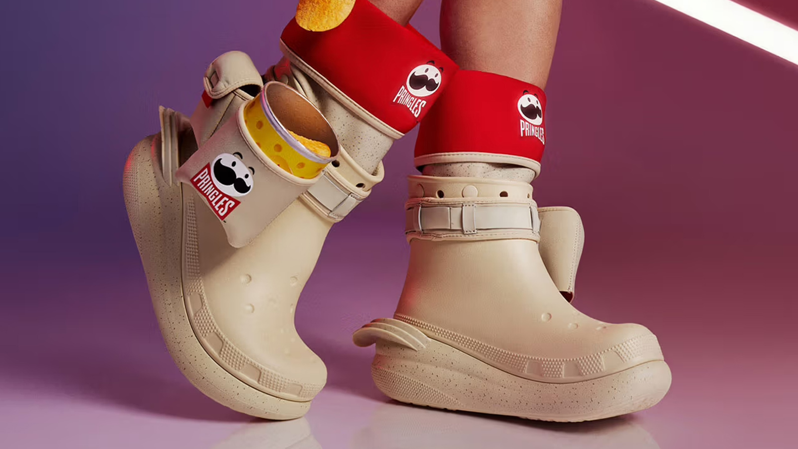 $100 Crocs Boots With Pringles Can Holsters Immediately Sell Out