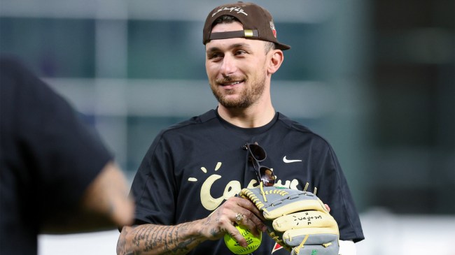 johnny Manziel at HBCU Classic Celebrity Softball Game