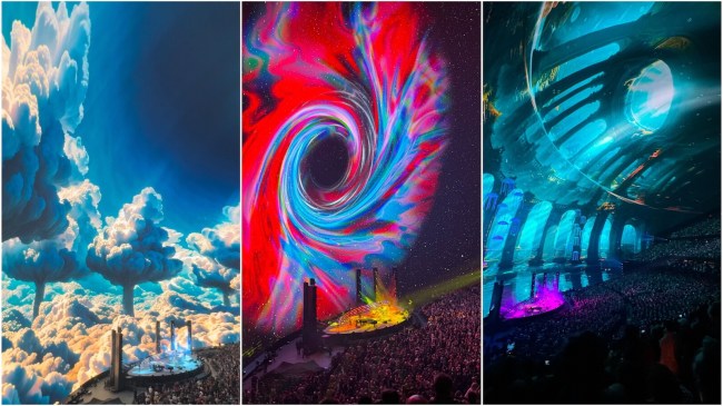 Phish performing at Sphere Las Vegas with stunning visuals