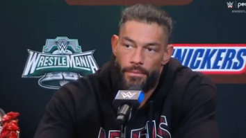 WWE’s Roman Reigns Awkwardly Kicks Out Reporter From WrestleMania Press Conference
