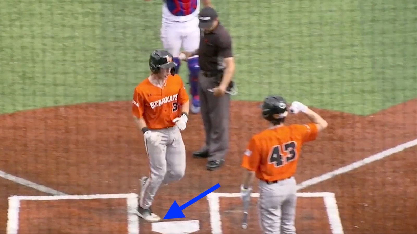 College Baseball Team Loses After To Touch Home Plate